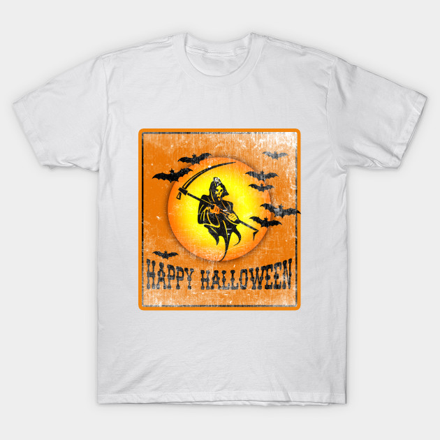 Grim Reaper Happy Halloween T-Shirt-TOZ